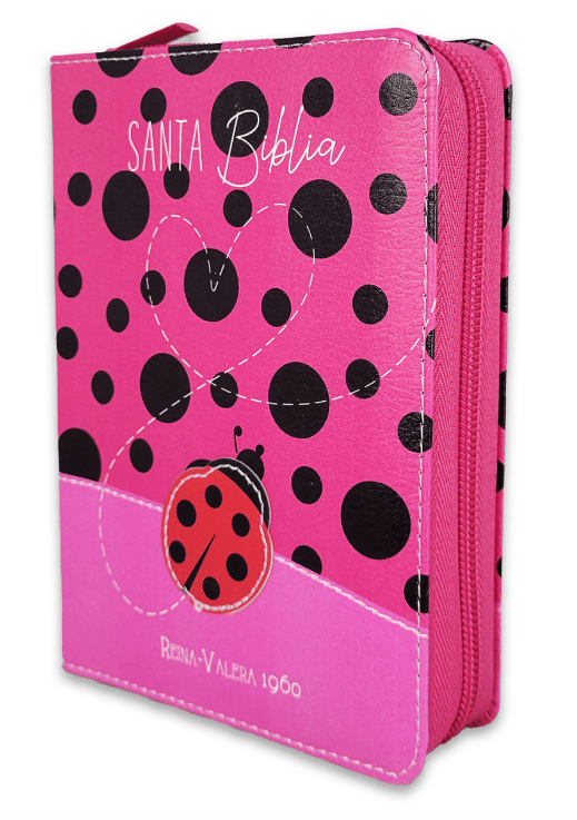 Biblia RVR60/ 025CZ PJR Primor Fucsia/ Mariquita Con Topos