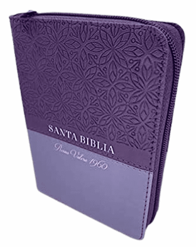 Biblia RVR60/025czti/ PJR/ Bifloral/Lila/Lila/Imitacion Piel