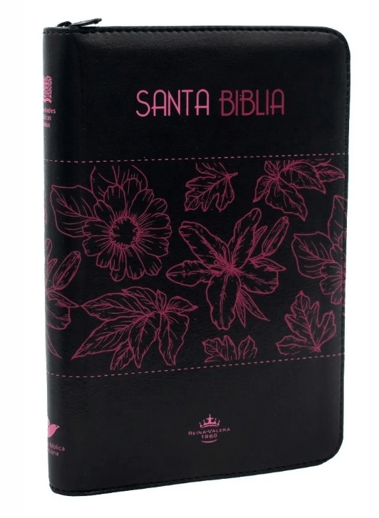 Biblia/RVR065CZLG/PJR/Negro Canto Fucsia
