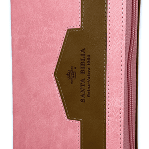 Biblia RVR60/025czti/Elegante Rosa/Cafe/Imitacion Piel Alta Calidad
