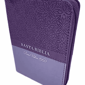 Biblia RVR60/025czti/ PJR/ Bifloral/Lila/Lila/Imitacion Piel