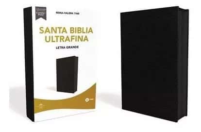 Biblia/RVR60/Ultrafina/LG/Piel/Interior A Dos Colores/Negro